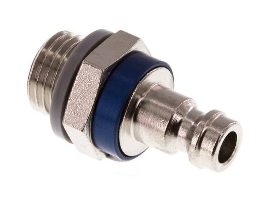 Vernikkeld Messing DN 5 Blauw Luchtkoppeling Insteeknippel G 1/4 inch Buitendraad