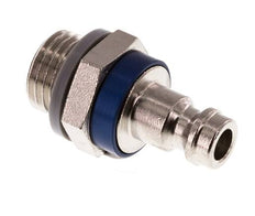 Vernikkeld Messing DN 5 Blauw Luchtkoppeling Insteeknippel G 1/4 inch Buitendraad