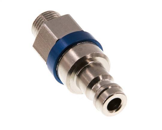 Vernikkeld Messing DN 5 Blauw Luchtkoppeling Insteeknippel G 1/8 inch Buitendraad