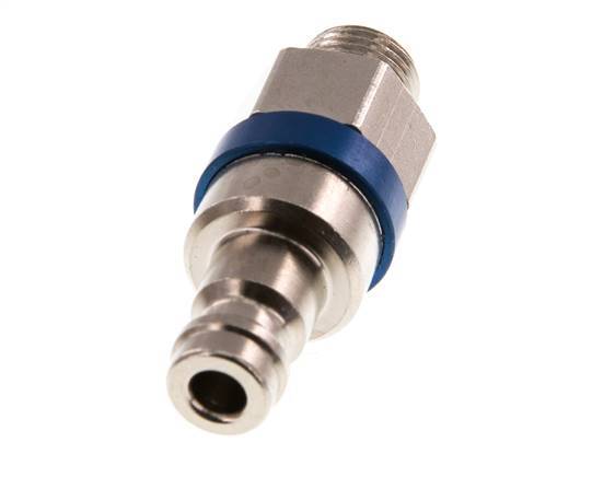 Vernikkeld Messing DN 5 Blauw Luchtkoppeling Insteeknippel G 1/8 inch Buitendraad