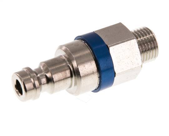 Vernikkeld Messing DN 5 Blauw Luchtkoppeling Insteeknippel G 1/8 inch Buitendraad