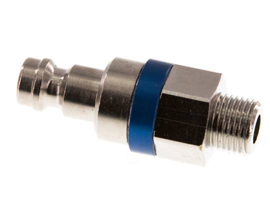 Vernikkeld Messing DN 5 Blauw Luchtkoppeling Insteeknippel G 1/8 inch Buitendraad