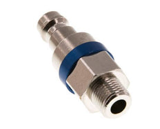 Vernikkeld Messing DN 5 Blauw Luchtkoppeling Insteeknippel G 1/8 inch Buitendraad