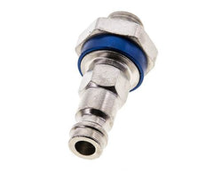 Vernikkeld Messing DN 5 Blauw-Coded Luchtkoppeling Insteeknippel G 1/8 inch Buitendraad