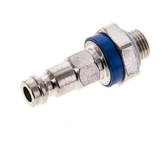 Vernikkeld Messing DN 5 Blauw-Coded Luchtkoppeling Insteeknippel G 1/8 inch Buitendraad
