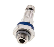 Vernikkeld Messing DN 5 Blauw-Coded Luchtkoppeling Insteeknippel G 1/8 inch Buitendraad