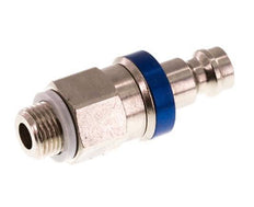 Vernikkeld Messing DN 5 Blauw Luchtkoppeling Insteeknippel G 1/8 inch Buitendraad Double Shut-Off