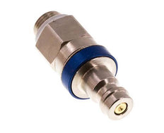 Vernikkeld Messing DN 5 Blauw Luchtkoppeling Insteeknippel G 1/8 inch Buitendraad Double Shut-Off