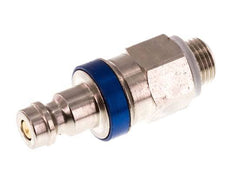 Vernikkeld Messing DN 5 Blauw Luchtkoppeling Insteeknippel G 1/8 inch Buitendraad Double Shut-Off