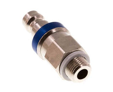 Vernikkeld Messing DN 5 Blauw Luchtkoppeling Insteeknippel G 1/8 inch Buitendraad Double Shut-Off