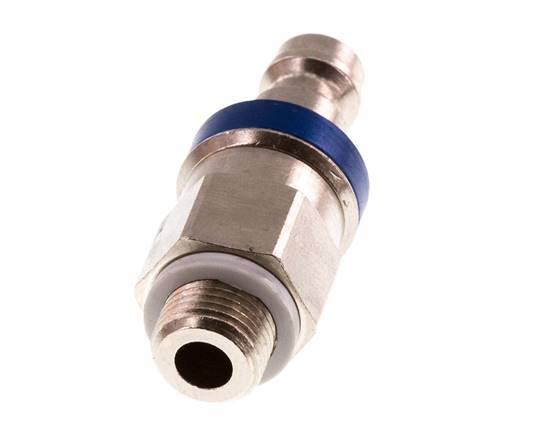 Vernikkeld Messing DN 5 Blauw Luchtkoppeling Insteeknippel G 1/8 inch Buitendraad Double Shut-Off