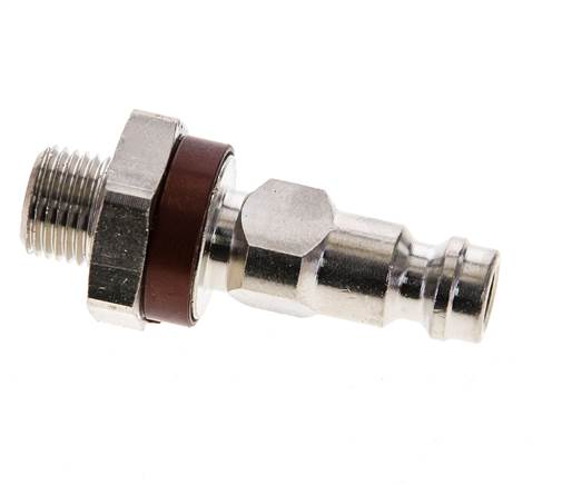 Vernikkeld Messing DN 5 Bruin-Coded Luchtkoppeling Insteeknippel G 1/8 inch Buitendraad