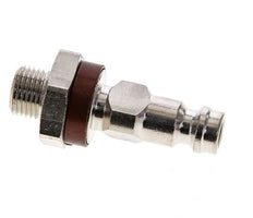 Vernikkeld Messing DN 5 Bruin-Coded Luchtkoppeling Insteeknippel G 1/8 inch Buitendraad