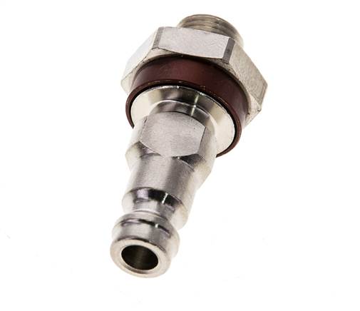 Vernikkeld Messing DN 5 Bruin-Coded Luchtkoppeling Insteeknippel G 1/8 inch Buitendraad