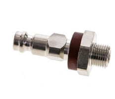 Vernikkeld Messing DN 5 Bruin-Coded Luchtkoppeling Insteeknippel G 1/8 inch Buitendraad