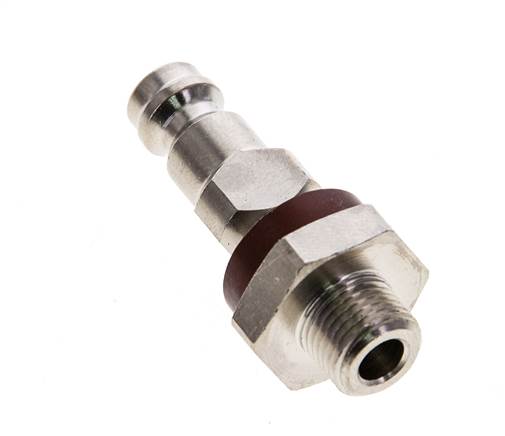 Vernikkeld Messing DN 5 Bruin-Coded Luchtkoppeling Insteeknippel G 1/8 inch Buitendraad