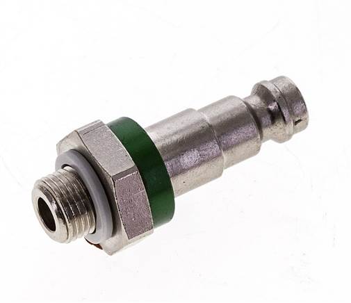 Vernikkeld Messing DN 5 Groen-Coded Luchtkoppeling Insteeknippel G 1/8 inch Buitendraad