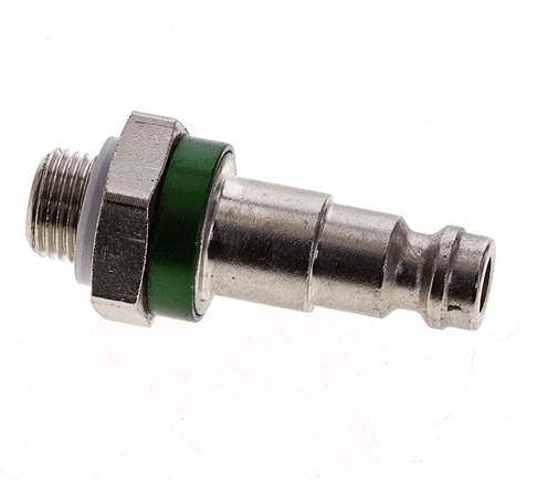 Vernikkeld Messing DN 5 Groen-Coded Luchtkoppeling Insteeknippel G 1/8 inch Buitendraad