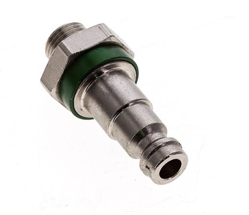 Vernikkeld Messing DN 5 Groen-Coded Luchtkoppeling Insteeknippel G 1/8 inch Buitendraad