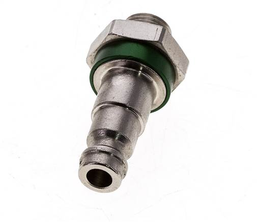 Vernikkeld Messing DN 5 Groen-Coded Luchtkoppeling Insteeknippel G 1/8 inch Buitendraad