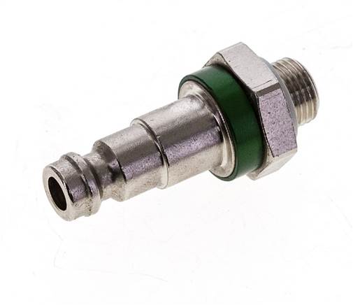 Vernikkeld Messing DN 5 Groen-Coded Luchtkoppeling Insteeknippel G 1/8 inch Buitendraad