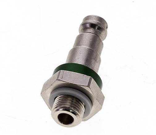 Vernikkeld Messing DN 5 Groen-Coded Luchtkoppeling Insteeknippel G 1/8 inch Buitendraad