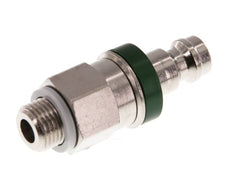 Vernikkeld Messing DN 5 Groen Luchtkoppeling Insteeknippel G 1/8 inch Buitendraad Double Shut-Off