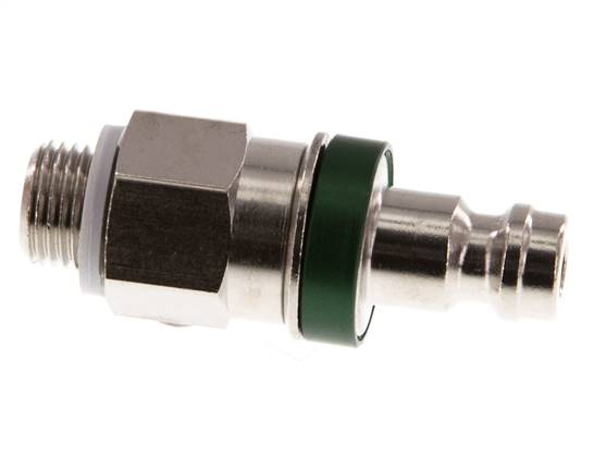Vernikkeld Messing DN 5 Groen Luchtkoppeling Insteeknippel G 1/8 inch Buitendraad Double Shut-Off