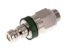 Vernikkeld Messing DN 5 Groen Luchtkoppeling Insteeknippel G 1/8 inch Buitendraad Double Shut-Off