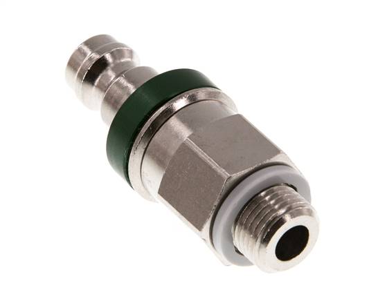 Vernikkeld Messing DN 5 Groen Luchtkoppeling Insteeknippel G 1/8 inch Buitendraad Double Shut-Off