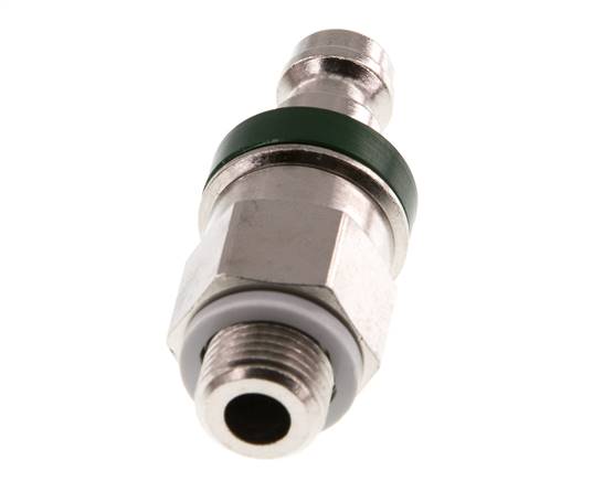 Vernikkeld Messing DN 5 Groen Luchtkoppeling Insteeknippel G 1/8 inch Buitendraad Double Shut-Off