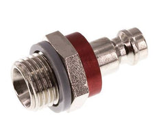 Vernikkeld Messing DN 5 Rood Luchtkoppeling Insteeknippel G 1/4 inch Buitendraad