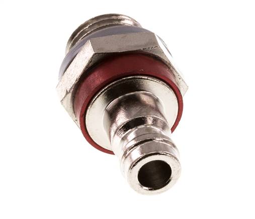 Vernikkeld Messing DN 5 Rood Luchtkoppeling Insteeknippel G 1/4 inch Buitendraad