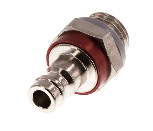 Vernikkeld Messing DN 5 Rood Luchtkoppeling Insteeknippel G 1/4 inch Buitendraad