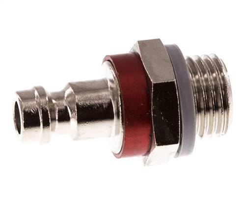 Vernikkeld Messing DN 5 Rood Luchtkoppeling Insteeknippel G 1/4 inch Buitendraad