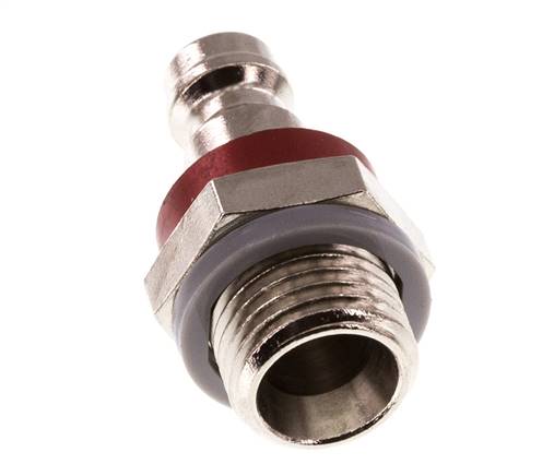 Vernikkeld Messing DN 5 Rood Luchtkoppeling Insteeknippel G 1/4 inch Buitendraad