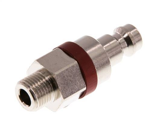 Vernikkeld Messing DN 5 Rood Luchtkoppeling Insteeknippel G 1/8 inch Buitendraad