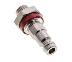 Vernikkeld Messing DN 5 Rood-Coded Luchtkoppeling Insteeknippel G 1/8 inch Buitendraad