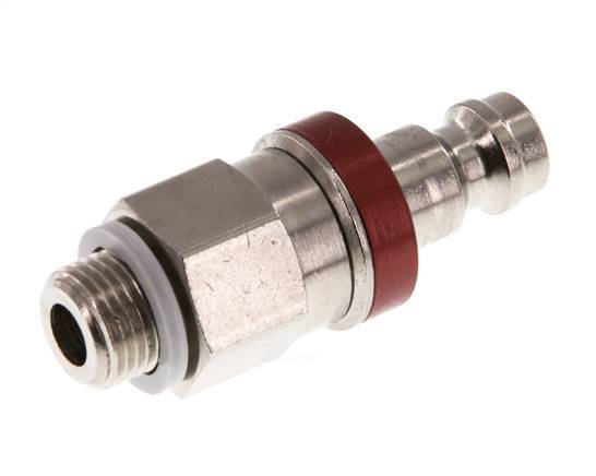 Vernikkeld Messing DN 5 Rood Luchtkoppeling Insteeknippel G 1/8 inch Buitendraad Double Shut-Off