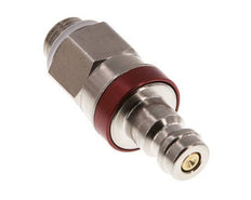 Vernikkeld Messing DN 5 Rood Luchtkoppeling Insteeknippel G 1/8 inch Buitendraad Double Shut-Off