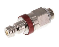Vernikkeld Messing DN 5 Rood Luchtkoppeling Insteeknippel G 1/8 inch Buitendraad Double Shut-Off