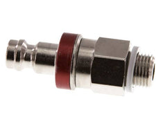 Vernikkeld Messing DN 5 Rood Luchtkoppeling Insteeknippel G 1/8 inch Buitendraad Double Shut-Off