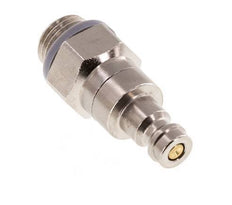 Vernikkeld Messing DN 5 Luchtkoppeling Insteeknippel G 1/4 inch Buitendraad Double Shut-Off