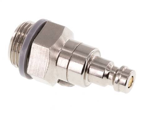 Vernikkeld Messing DN 5 Luchtkoppeling Insteeknippel G 3/8 inch Buitendraad Double Shut-Off