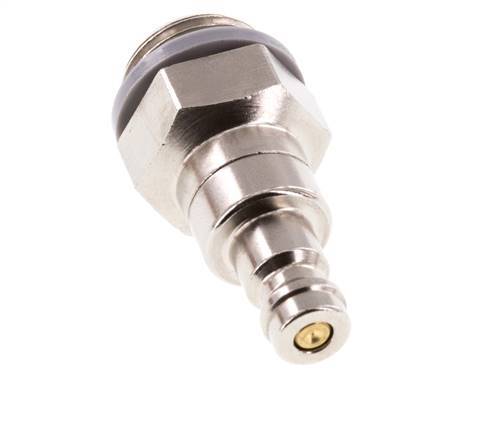 Vernikkeld Messing DN 5 Luchtkoppeling Insteeknippel G 3/8 inch Buitendraad Double Shut-Off