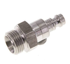 RVS DN 5 Luchtkoppeling Insteeknippel G 3/8 inch Buitendraad Double Shut-Off