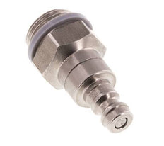 RVS DN 5 Luchtkoppeling Insteeknippel G 3/8 inch Buitendraad Double Shut-Off