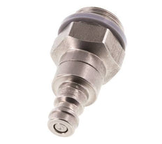 RVS DN 5 Luchtkoppeling Insteeknippel G 3/8 inch Buitendraad Double Shut-Off