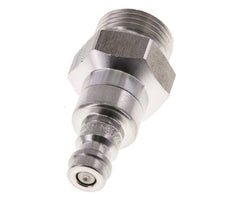 RVS DN 5 Luchtkoppeling Insteeknippel G 3/8 inch Buitendraad Double Shut-Off
