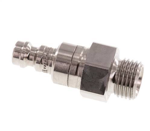 RVS 316L DN 5 Luchtkoppeling Insteeknippel G 1/4 inch Buitendraad Double Shut-Off